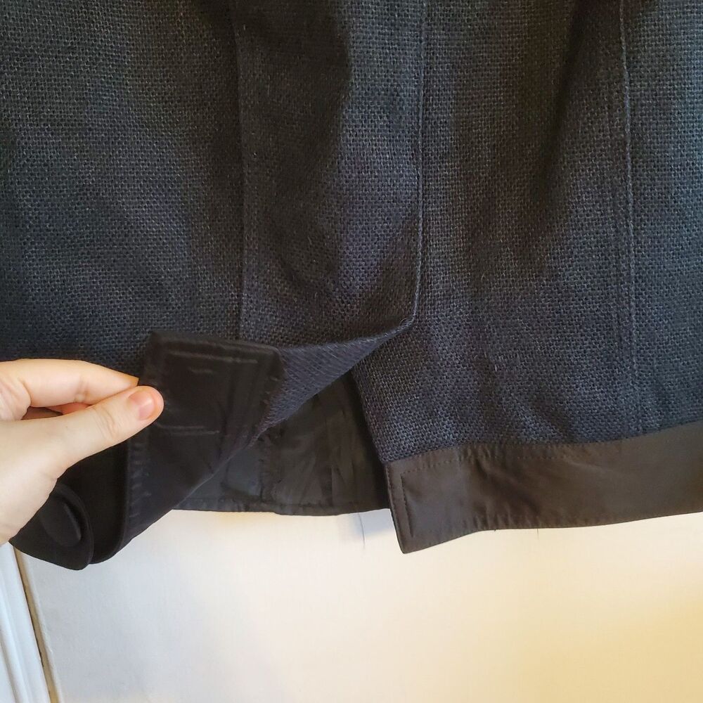 Nanette Lepore Women's Linen Pencil Skirt Size 12 Career Office Classic Twee Y2K - Picture 12 of 16